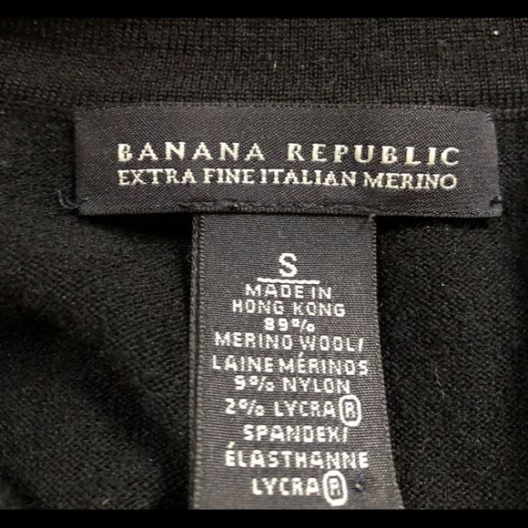 🆕 [Banana Republic] Black Merlino Sweater Sz: S 🖤 - Picture 6 of 6